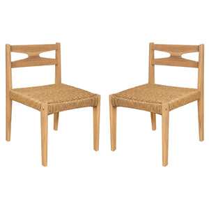 Dining Side Chairs, Indoor Outdoor Armless Chair (Set of 2)