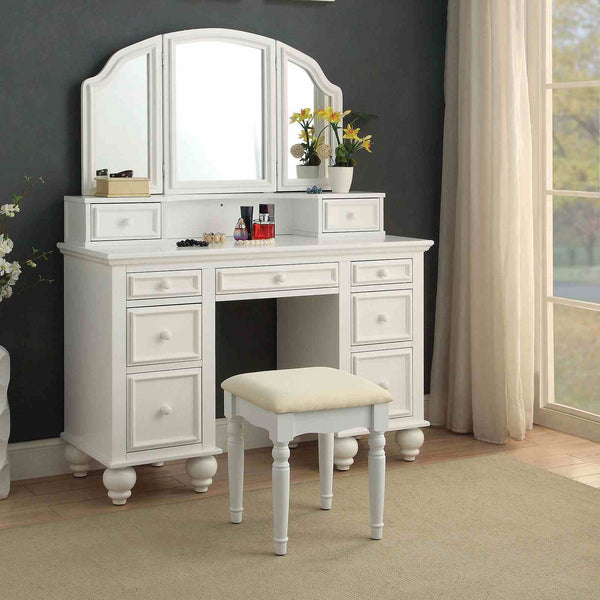 Athy - Vanity w/ Stool, White