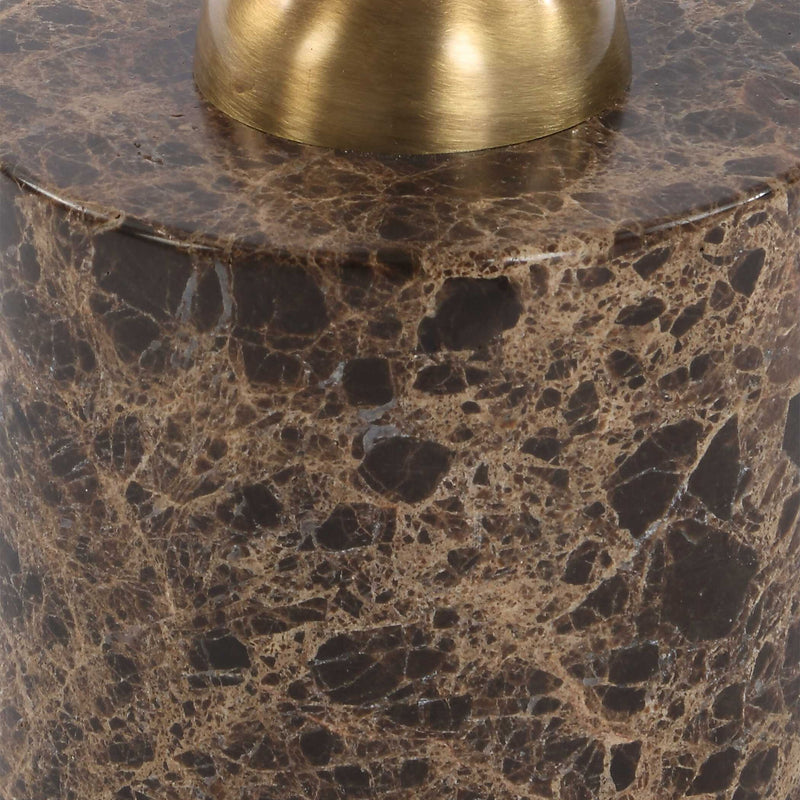 Verlin - Brass Drink Table - Black
