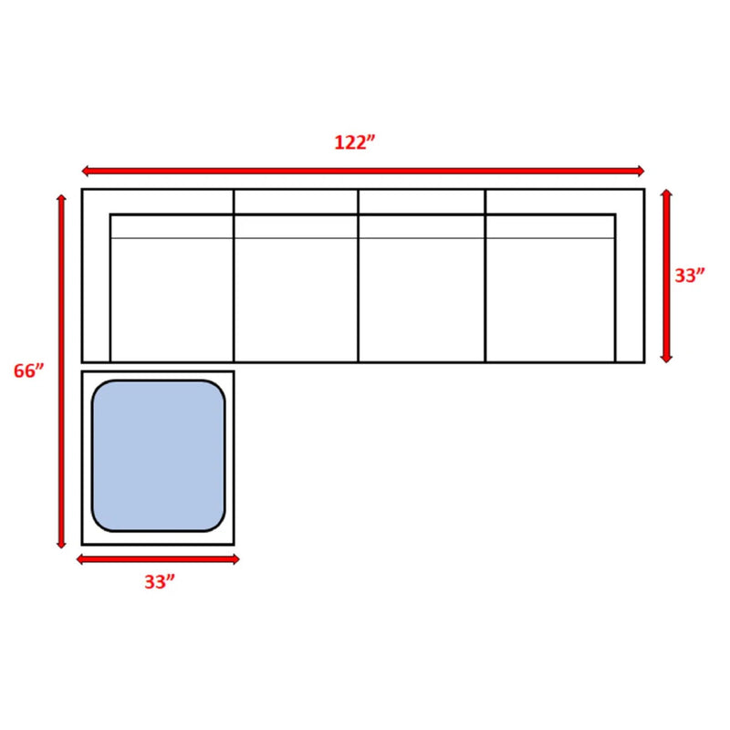 Wide Patio Sectional With Cushions - Brown - R&R Furniture Gallery (Fountain Valley, CA)