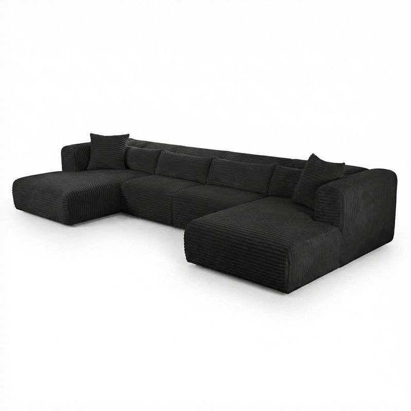 Tarra - Fluffy Oversized Corduroy Modular Sectional - R&R Furniture Gallery (Fountain Valley, CA)