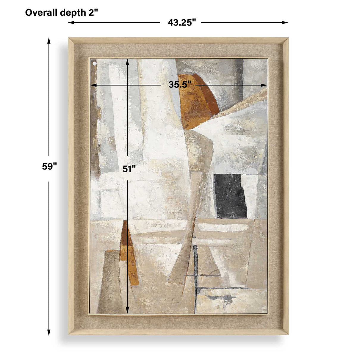 Hide & Seek - Abstract Art - Black / Brown / Gray / Orange / White / Woodtone