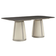 Kasa - Dining Table - Sintered Stone Top & Champagne - R&R Furniture Gallery (Fountain Valley, CA)