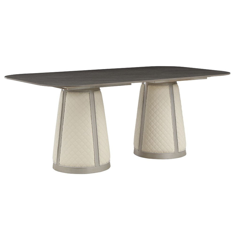 Kasa - Dining Table - Sintered Stone Top & Champagne - R&R Furniture Gallery (Fountain Valley, CA)