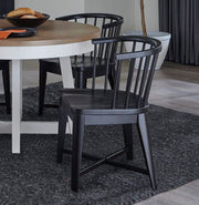 Americana Modern Dining - Barrel Dining Chair (Set of 2) - Black - R&R Furniture Gallery (Fountain Valley, CA)