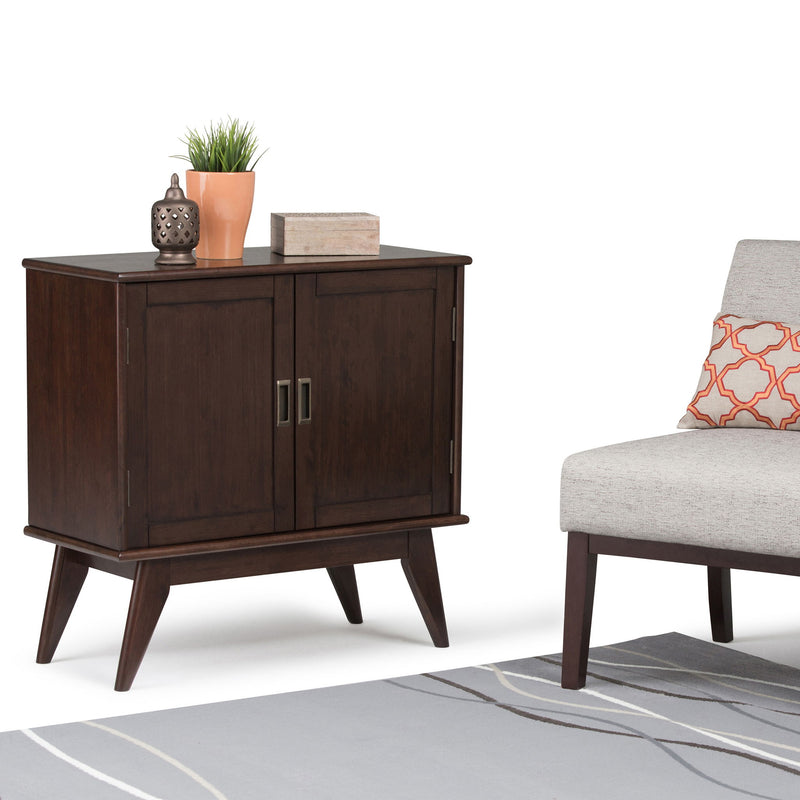 Draper - Low Storage Cabinet - Medium Auburn Brown - R&R Furniture Gallery (Fountain Valley, CA)