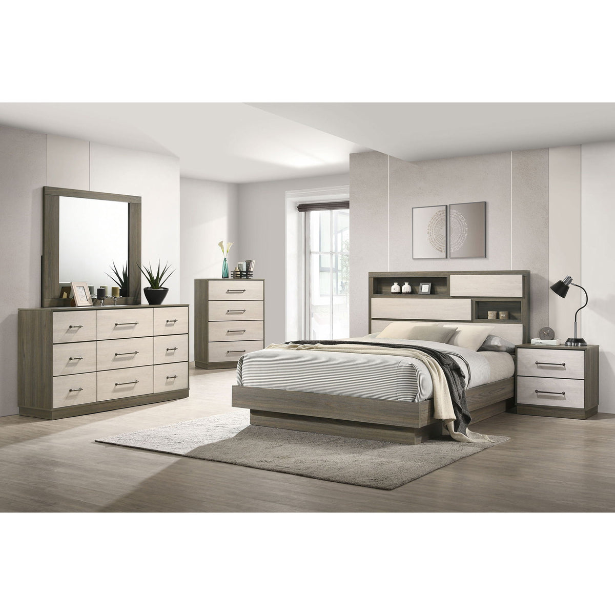 Edmondson - 2 Drawer Nightstand - Gray
