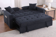 Cody II - 69.5"W Woven Fabric Convertible Sleeper Loveseat with Cup Holder - R&R Furniture Gallery (Fountain Valley, CA)