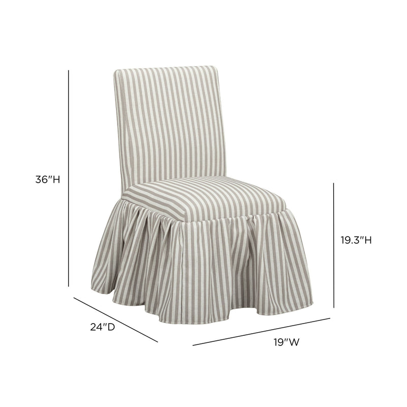 Gertrude - Striped Linen Dining Chair