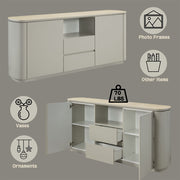 Ingram - Server - Ceramic Top & Light Gray - R&R Furniture Gallery (Fountain Valley, CA)