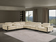 1246 - 8-Piece L-Shaped Modular Power Reclining Sectional With 4 Power Recliners And Power Headrests - R&R Furniture Gallery (Fountain Valley, CA)