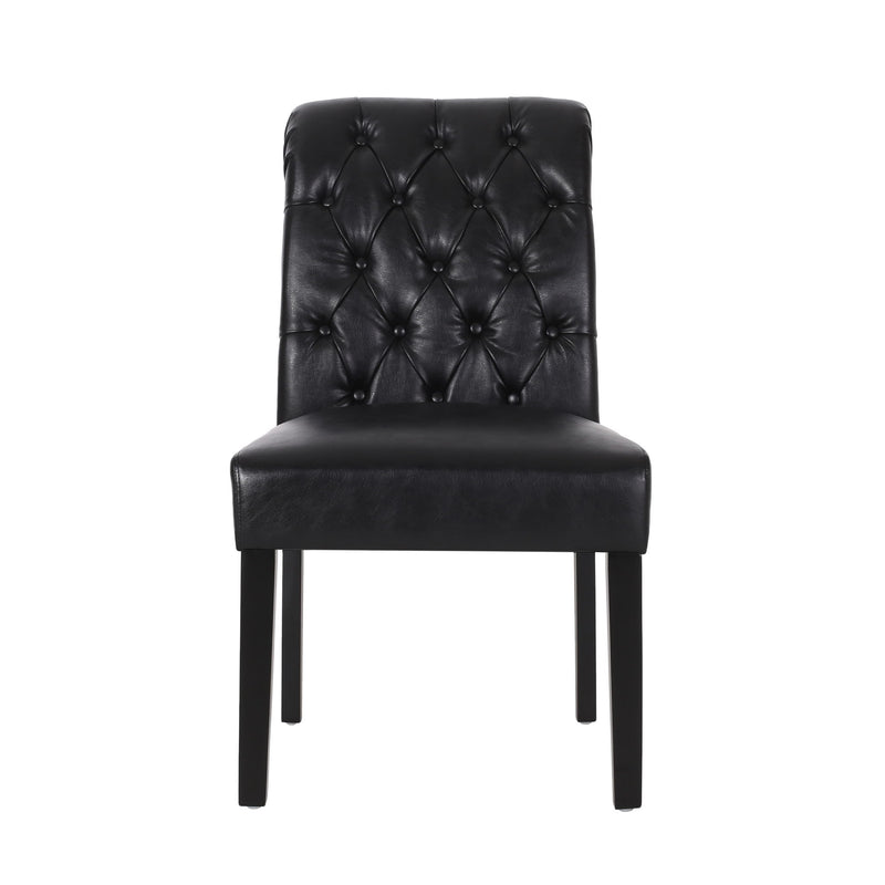 Broxton - Tuft Dining Rolltop Chairs With Button Tufted Backrest (Set of 2) - R&R Furniture Gallery (Fountain Valley, CA)