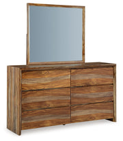 Dressonni - Dresser And Mirror - Brown - R&R Furniture Gallery (Fountain Valley, CA)