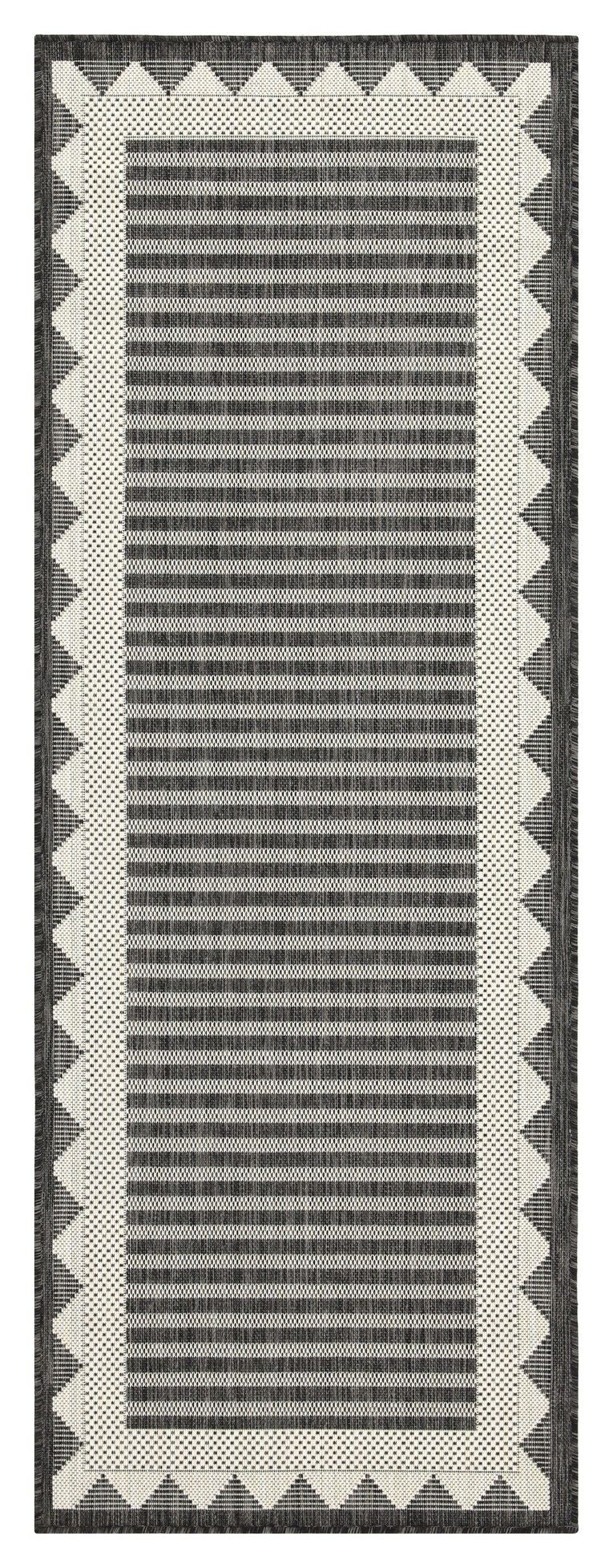 Sunshine - 5'3" X 7'3" Polypropylene Indoor & Outdoor Area Rug - Anthracite - R&R Furniture Gallery (Fountain Valley, CA)