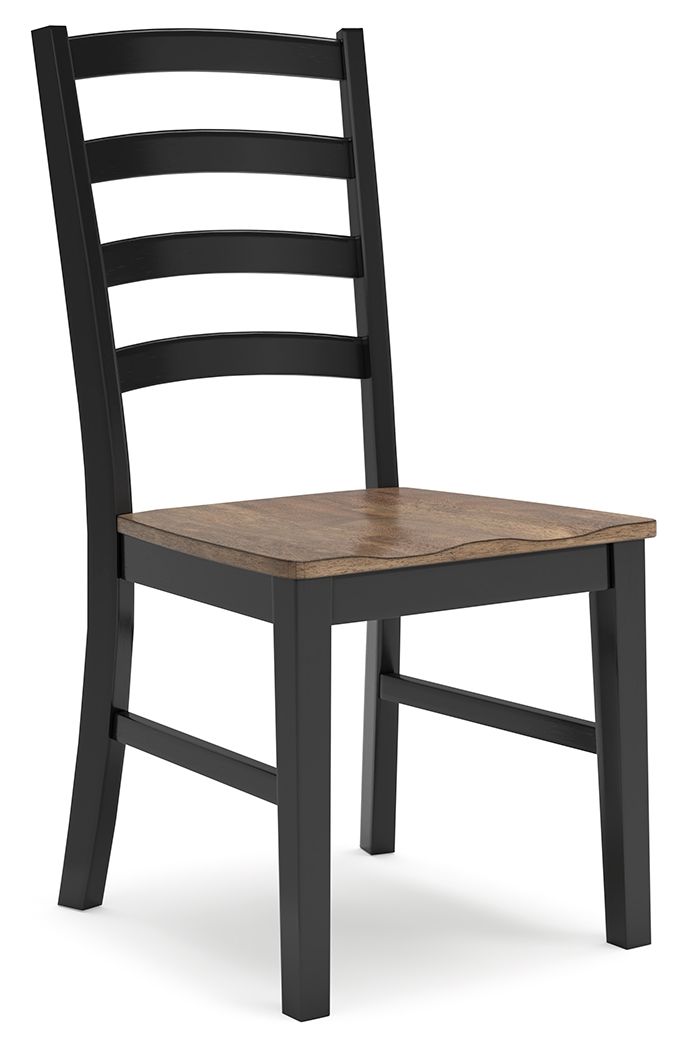 Wildenauer - Dining Room Side Chair (Set of 2) - Brown / Black - R&R Furniture Gallery (Fountain Valley, CA)