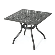 Enchantia - Outdoor Square Dining Table With Weave Tabletop And Flared Legs - Copper - R&R Furniture Gallery (Fountain Valley, CA)