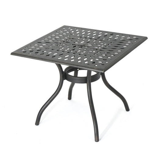Enchantia - Outdoor Square Dining Table With Weave Tabletop And Flared Legs - Copper - R&R Furniture Gallery (Fountain Valley, CA)