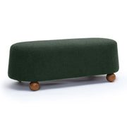 Jaine - Boucle Large Ottoman - Forest Green - R&R Furniture Gallery (Fountain Valley, CA)