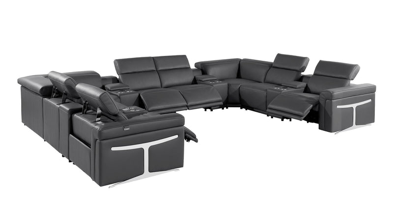 1126 - 12-Piece U-Shaped Sectional Sofa In With 4 Power Recliners & Power Headrests