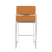 Lumi Source Fuji contemporary high back barstool set, featuring modern design with high backs and sleek finish, two stools side by side.