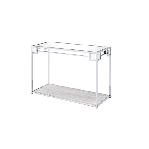 Asbury - Console Table - Mirrored & Chrome - R&R Furniture Gallery (Fountain Valley, CA)