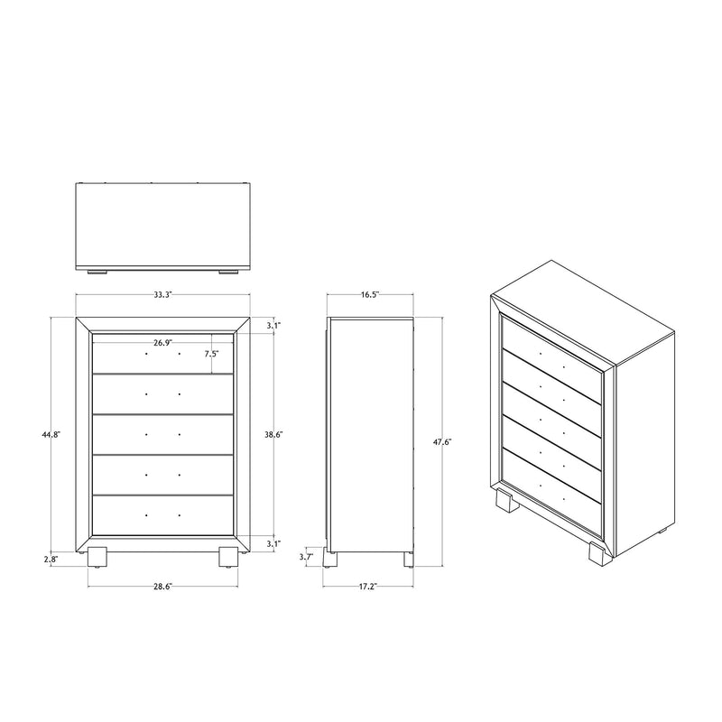 Skye - Marble Chest - White - R&R Furniture Gallery (Fountain Valley, CA)