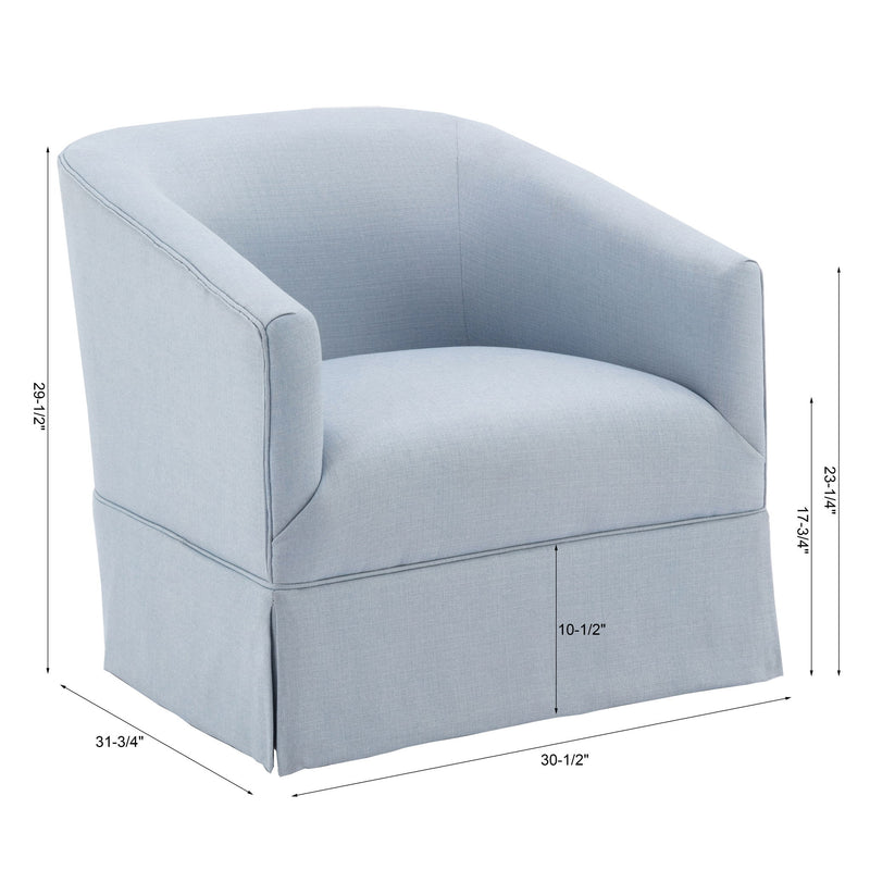 Earl - Skirted Swivel Chair - R&R Furniture Gallery (Fountain Valley, CA)