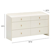 Collins - 6-Drawer Dresser - Cream - R&R Furniture Gallery (Fountain Valley, CA)