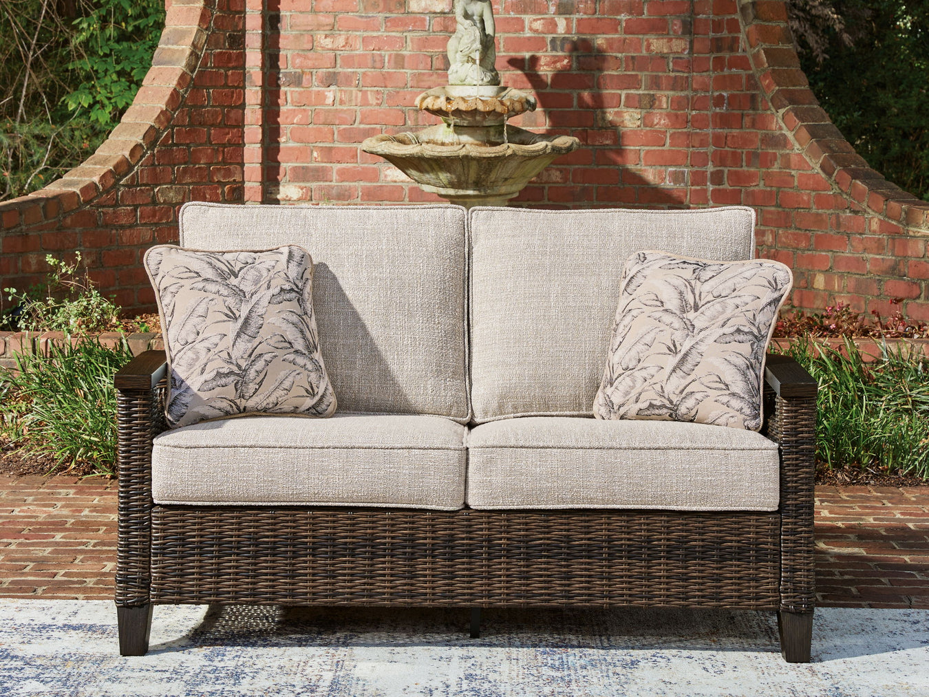 Monterey Point - Loveseat With Cushion - Dark Brown - R&R Furniture Gallery (Fountain Valley, CA)