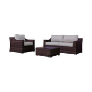 Outdoor Wicker Conversation Set With Cushions, All Weather - R&R Furniture Gallery (Fountain Valley, CA)