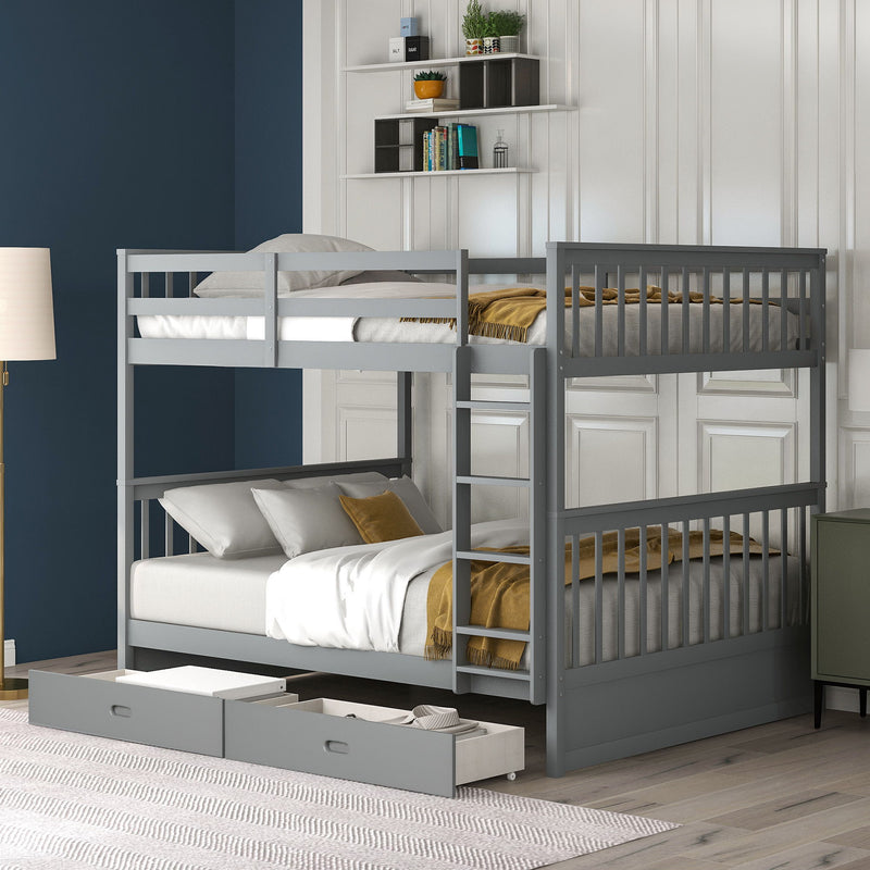 Bunk Bed With Ladders And 2 Storage Drawers - R&R Furniture Gallery (Fountain Valley, CA)