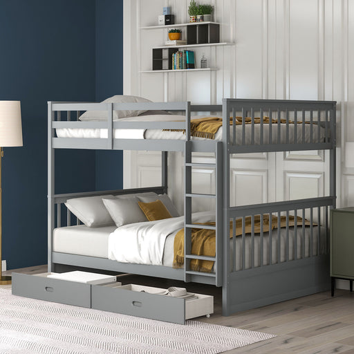 Bunk Bed With Ladders And 2 Storage Drawers - R&R Furniture Gallery (Fountain Valley, CA)