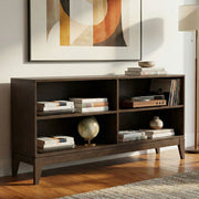 Harper - 4 Shelf Low Bookcase - Walnut Brown - R&R Furniture Gallery (Fountain Valley, CA)
