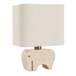 Tusk - Travertine Accent Lamp - Beige