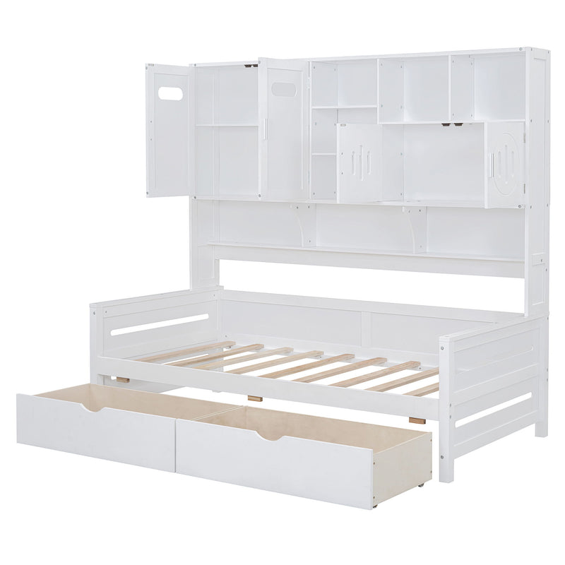 Daybed With All-In-One Cabinet And Shelf - R&R Furniture Gallery (Fountain Valley, CA)