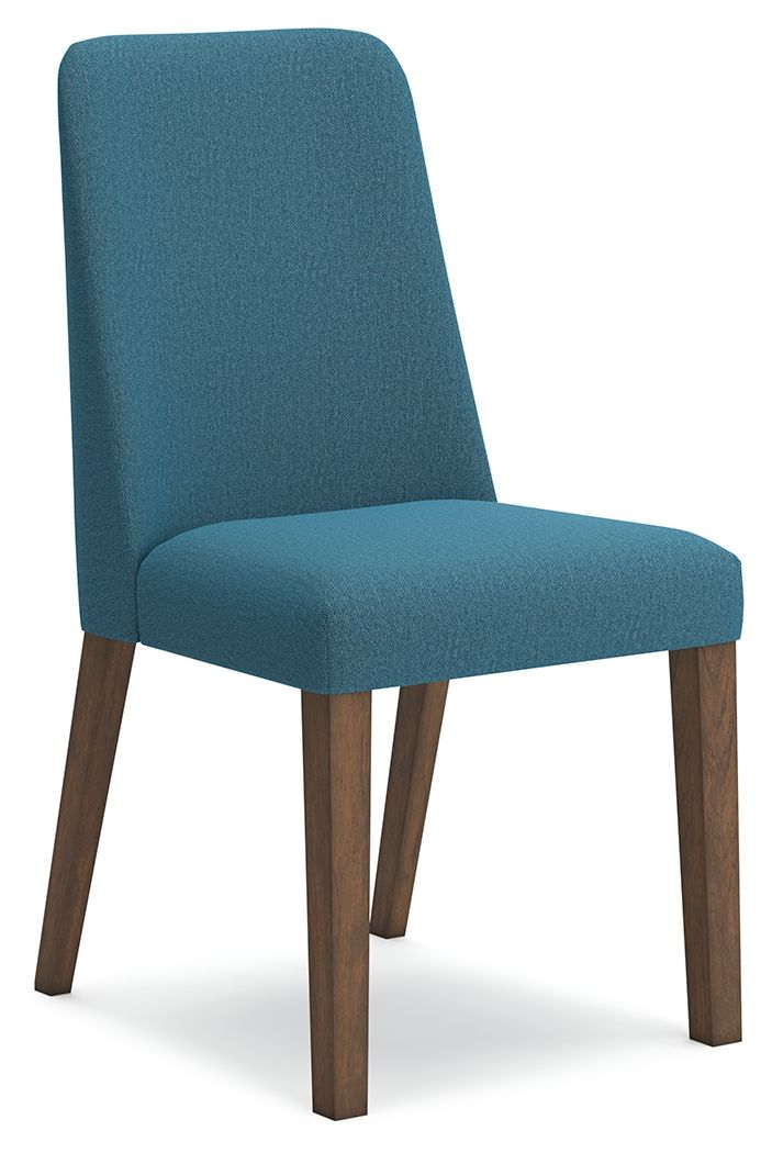 Lyncott - Dining Uph Side Chair (Set of 2) - Blue / Brown - R&R Furniture Gallery (Fountain Valley, CA)
