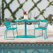 3 Piece Elegant Outdoor Bistro Set With 2 Chairs And Oval Table - R&R Furniture Gallery (Fountain Valley, CA)
