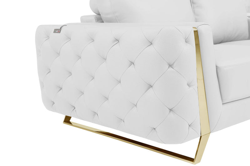 1050 - 3-Piece Sofa Set - White