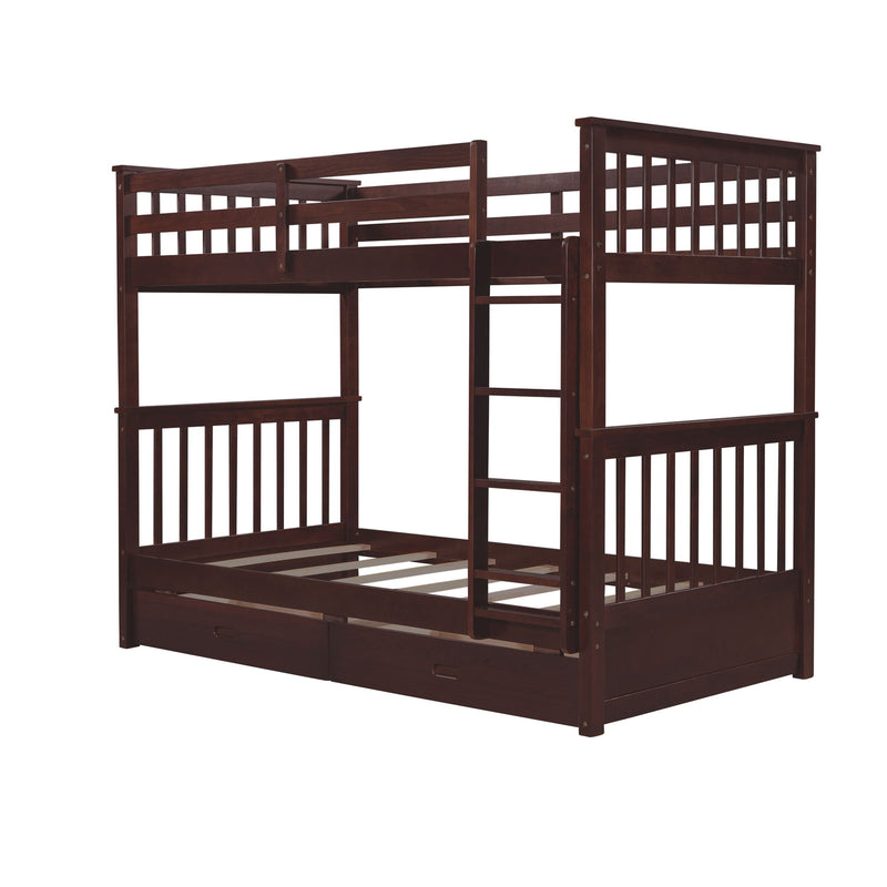 Bunk Bed With Ladders And 2 Storage Drawers - R&R Furniture Gallery (Fountain Valley, CA)