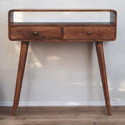 Solid Wood Curved Console Table - R&R Furniture Gallery (Fountain Valley, CA)