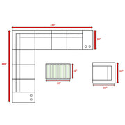 Modern Patio Rattan Sectional Set With Cushions - R&R Furniture Gallery (Fountain Valley, CA)