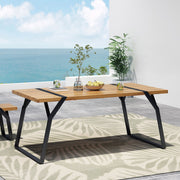 Zora - Dining Table Industrial & Iron Table - Black - R&R Furniture Gallery (Fountain Valley, CA)