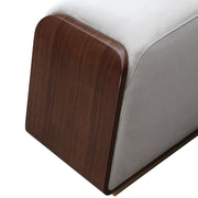 Houston - Accent Bench - Porcini / Walnut - R&R Furniture Gallery (Fountain Valley, CA)