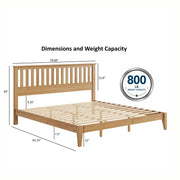Ridgecrest Home Malinda panel bed with wooden frame and headboard, shown in a modern bedroom setting.
