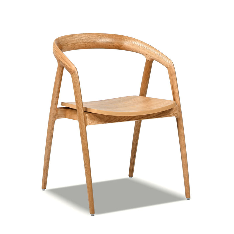 Simeon - Scandinavian Sculpted Dining Chair - Warm Natural Brown - R&R Furniture Gallery (Fountain Valley, CA)