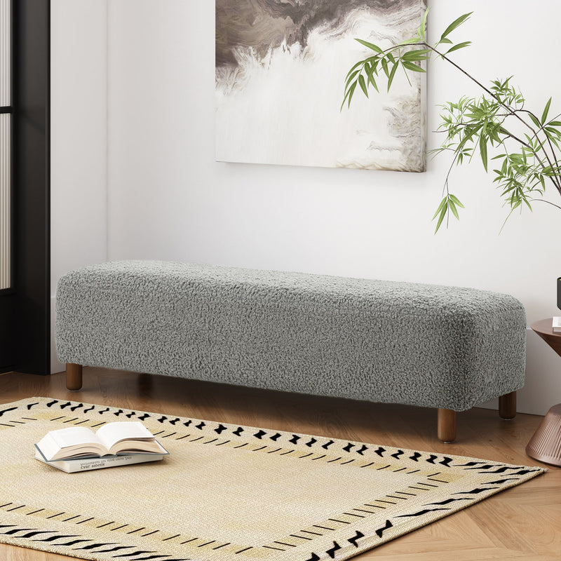 Contemporary Ottoman With Foam Cushion And Durable Upholstery - R&R Furniture Gallery (Fountain Valley, CA)