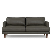 Simpli-Home Livingston upholstered stationary sofa with plush fabric and cushioned armrests, ideal for living room seating.