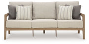 Hallow Creek - Sofa With Cushion - Driftwood - R&R Furniture Gallery (Fountain Valley, CA)