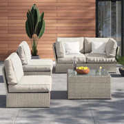 Stylish Modular Wicker Patio Seating Group - R&R Furniture Gallery (Fountain Valley, CA)