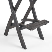 Outdoor Folding Acacia Wood Barstools With Rattan Backrest And Seat - R&R Furniture Gallery (Fountain Valley, CA)